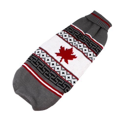 HOLIDYOYO Weihnachtlicher Hundepullover mit Rollkragen Warmes Strickoutfit für Mittelgroße Hunde Gefüttert Modisch und Schützend für Kalte Wintertage Festtagskostüm von HOLIDYOYO