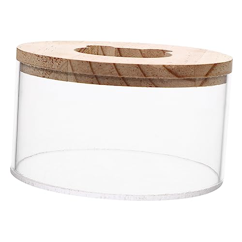 HOLIDYOYO Wiederverwendbare Hamsterbadewanne Holzabdeckung Transparente Chinchilla Badewanne für Kleine Haustiere für Sandbäder und Hygienische Pflege Platzsparend HOLIDYOYO Wiederverwendbare Hamsterbadewanne Holzabdeckung Transparente Chinchilla Badewanne für Kleine Haustiere für Sandbäder und Hygienische Pflege Platzsparend von HOLIDYOYO