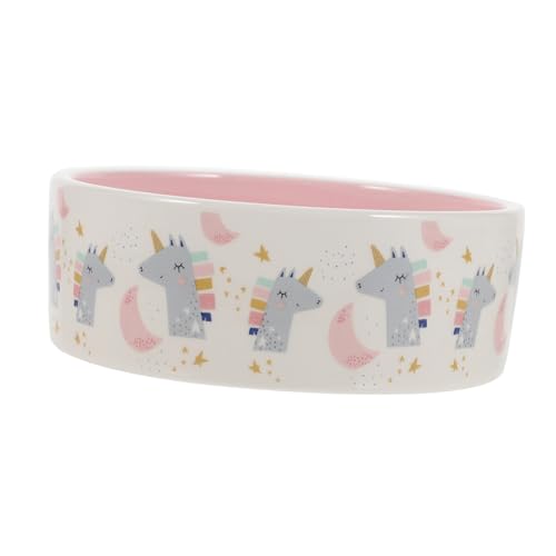 HOLIDYOYO hundefutternapf tierfutterbehälter pet Water Bowl keramikschüssel Keramikfutterschüssel katzenschüssel cat Bowl Futternapf für Haustiere Haustiernapf Katzennapf aus Keramik Rosa von HOLIDYOYO