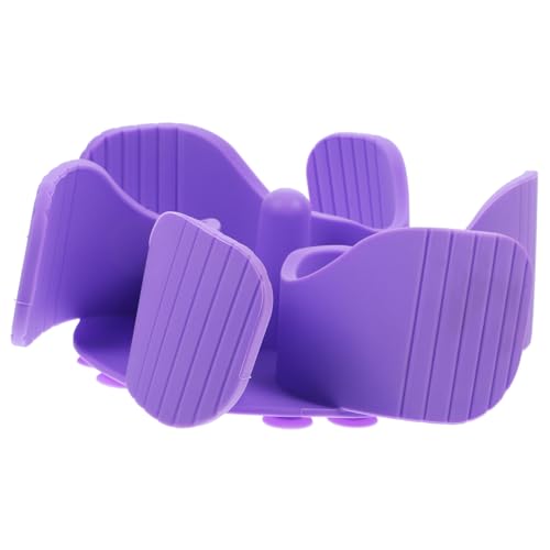 HOLIDYOYO langsamer Zubringer erzogen für Haustierbedarf Schüsseln Hundenapf mit erhöhten Rillen Hundenapf Zubehör Slow-Feeder-Hundenapfeinsätze Pet Bowl Slow Feeder Kieselgel Violet von HOLIDYOYO