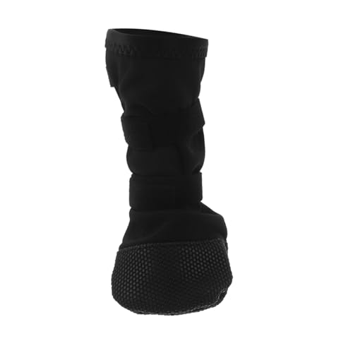 HOLIDYOYO wasserdichte Fußabdeckung Für Haustiere wasserdichte Hundesocken Hundestiefel Für Wunden Greiferhundschuhe Polyester Schwarz von HOLIDYOYO