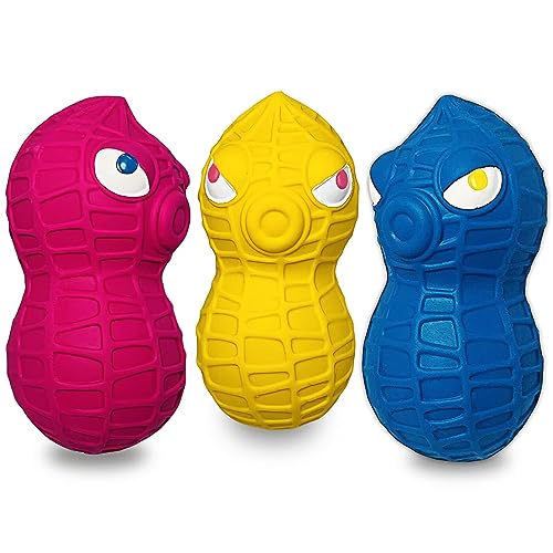 HOLYSTEED Quietschendes Hundespielzeug für kleine Hunde, Latex-Hundespielzeug, Quietschspielzeug, Erdnuss-Spielzeug für kleine Hunde, 3 Stück – Mini, kleine Rassen HOLYSTEED Quietschendes Hundespielzeug für kleine Hunde, Latex-Hundespielzeug, Quietschspielzeug, Erdnuss-Spielzeug für kleine Hunde, 3 Stück – Mini, kleine Rassen von HOLYSTEED
