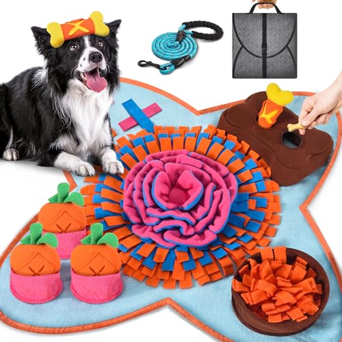 HOMAGICO Schnüffelmatte für große Rassen, 71,1 x 71,1 cm, Schnüffelmatte mit Hundeleine, Nasenarbeit, interaktive Schnüffelmatte für Hunde, Katzen, Kaninchen, langsame Fütterungsmatte für Futtersuche HOMAGICO Schnüffelmatte für große Rassen, 71,1 x 71,1 cm, Schnüffelmatte mit Hundeleine, Nasenarbeit, interaktive Schnüffelmatte für Hunde, Katzen, Kaninchen, langsame Fütterungsmatte für Futtersuche von HOMAGICO