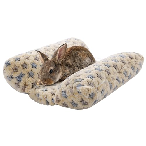 HOMBYS 12,7 cm verdicktes Hasenbett, kuscheliges Kaninchenbett, weiches Plüsch-Kuschelkissen mit Liegekissen, Warp-Design für kleine Tiere, Kätzchen, Hamster, Meerschweinchen, kleine HOMBYS 12,7 cm verdicktes Hasenbett, kuscheliges Kaninchenbett, weiches Plüsch-Kuschelkissen mit Liegekissen, Warp-Design für kleine Tiere, Kätzchen, Hamster, Meerschweinchen, kleine von HOMBYS