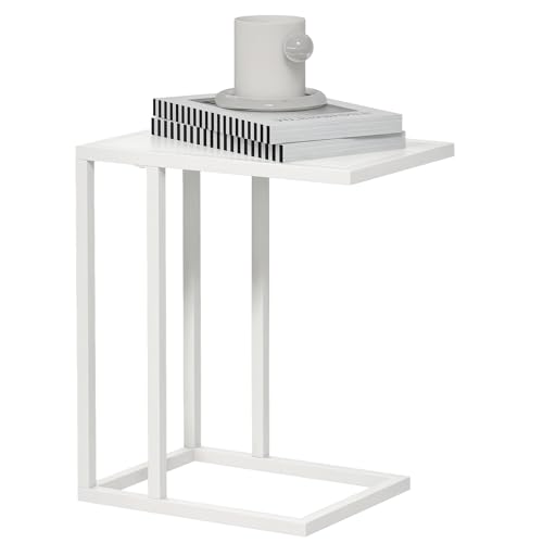 HOMCOM C-Form Beistelltisch mit Metallrahmen Marmoroptik Tischplatte Sofa Beistelltisch Schmaler Snack Couchtisch für Wohnzimmer Grau Marmor Effekt HOMCOM C-Form Beistelltisch mit Metallrahmen Marmoroptik Tischplatte Sofa Beistelltisch Schmaler Snack Couchtisch für Wohnzimmer Grau Marmor Effekt von HOMCOM