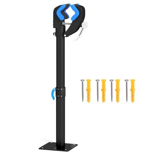 HOMCOM Fahrrad-Reparaturständer, Wandhalterung, Fahrradreparaturständer mit Verstellbarer Klemme, Fahrradwartungsständer für Rennrad, Mountainbike, Fahrrad-Werkständer für Zuhause, Garage oder von HOMCOM