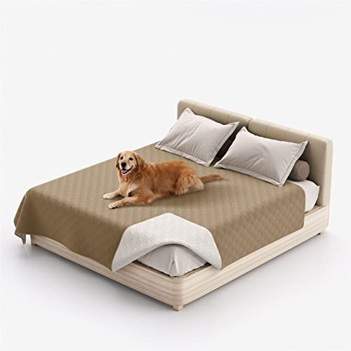 HOMDECR wasserdichte Hundedecke Für Couch, Waschbare Haustier-Couch-Abdeckung, rutschfeste Bettsofa-Möbelschutzmatte (30x50 Inch,Brown 1) von HOMDECR