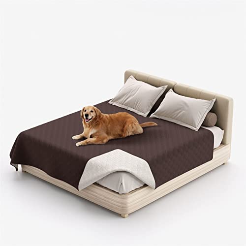 HOMDECR wasserdichte Hundedecke Für Couch, Waschbare Haustier-Couch-Abdeckung, rutschfeste Bettsofa-Möbelschutzmatte (30x50 Inch,Brown 2) von HOMDECR