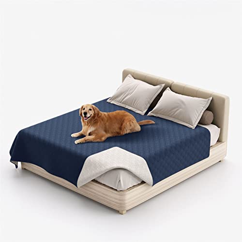 HOMDECR wasserdichte Hundedecke Für Couch, Waschbare Haustier-Couch-Abdeckung, rutschfeste Bettsofa-Möbelschutzmatte (30x70 Inch,Cyan) von HOMDECR