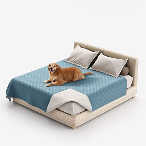 HOMDECR wasserdichte Hundedecke Für Couch, Waschbare Haustier-Couch-Abdeckung, rutschfeste Bettsofa-Möbelschutzmatte (82x102 Inch,Blue 1) von HOMDECR