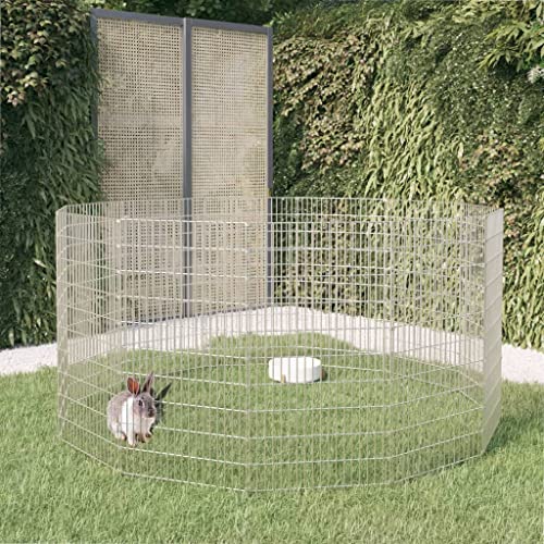 HOMEELIKE Freilaufgehege 12-teilig 54x100 cm Verzinktes Eisen HOMEELIKE Freilaufgehege 12-teilig 54x100 cm Verzinktes Eisen von HOMEELIKE