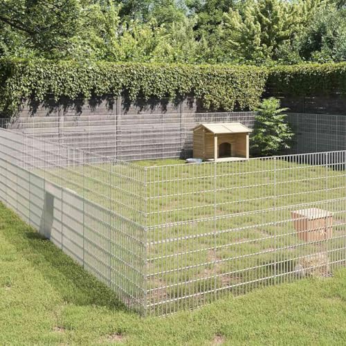 HOMEELIKE Freilaufgehege 48-teilig 54x100 cm Verzinktes Eisen HOMEELIKE Freilaufgehege 48-teilig 54x100 cm Verzinktes Eisen von HOMEELIKE