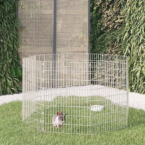 HOMEELIKE Freilaufgehege 8-teilig 54x80 cm Verzinktes Eisen HOMEELIKE Freilaufgehege 8-teilig 54x80 cm Verzinktes Eisen von HOMEELIKE
