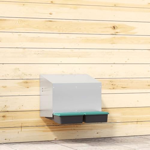 HOMEELIKE H¡§1hner-Nistkasten 2 F?Cher Wandmontage Verzinkter Stahl von HOMEELIKE