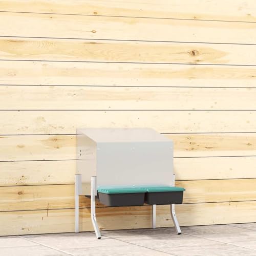HOMEELIKE H¡§1hner-Nistkasten 2 F?Cher mit Beinen Verzinkter Stahl von HOMEELIKE