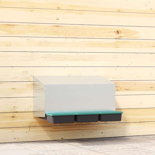 HOMEELIKE H¡§1hner-Nistkasten 3 F?Cher Wandmontage Verzinkter Stahl von HOMEELIKE