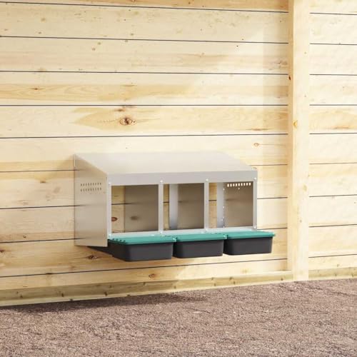 HOMEELIKE H¡§1hner-Nistkasten 3 F?Cher Wandmontage Verzinkter Stahl von HOMEELIKE