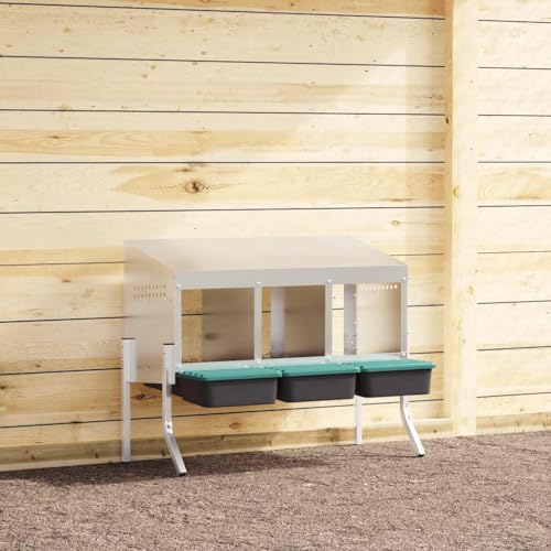 HOMEELIKE H¡§1hner-Nistkasten 3 F?Cher mit Beinen Verzinkter Stahl HOMEELIKE H¡§1hner-Nistkasten 3 F?Cher mit Beinen Verzinkter Stahl von HOMEELIKE