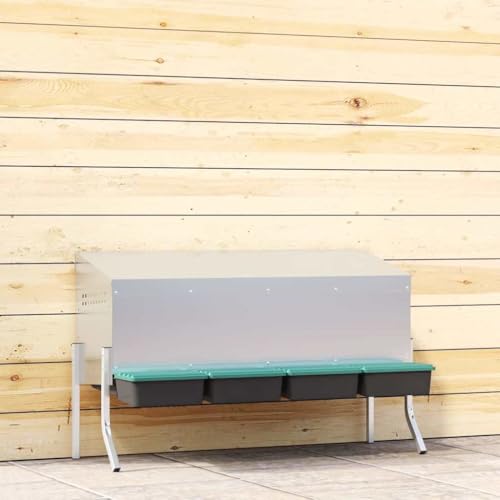HOMEELIKE H¡§1hner-Nistkasten 3 F?Cher mit Beinen Verzinkter Stahl von HOMEELIKE
