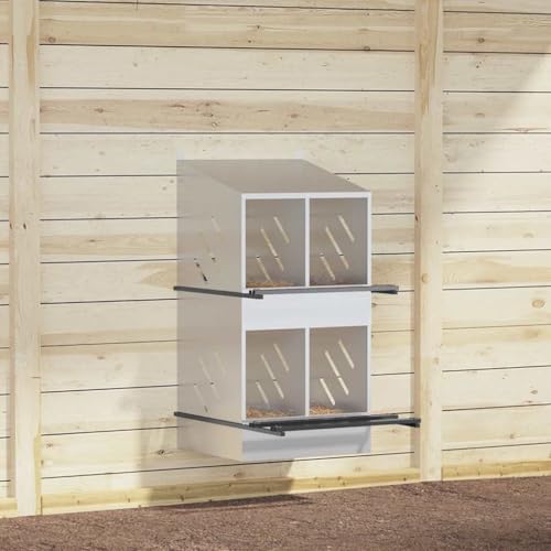 HOMEELIKE H¡§1hner-Nistkasten mit 4 F?Chern Verzinktes Silber Metall HOMEELIKE H¡§1hner-Nistkasten mit 4 F?Chern Verzinktes Silber Metall von HOMEELIKE