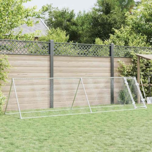 HOMEELIKE H¡§1hnerk?fig Silbern 400x105x91 cm Verzinkter Stahl HOMEELIKE H¡§1hnerk?fig Silbern 400x105x91 cm Verzinkter Stahl von HOMEELIKE