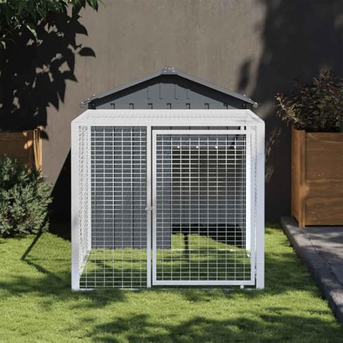 HOMEELIKE H¡§1hnerk?fig mit Auslauf Anthrazit 117x201x123 cm Stahl Verzinkt HOMEELIKE H¡§1hnerk?fig mit Auslauf Anthrazit 117x201x123 cm Stahl Verzinkt von HOMEELIKE