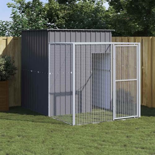 HOMEELIKE H¨¹hnerk?fig mit Auslauf Anthrazit 165x251x181 cm Stahl Verzinkt HOMEELIKE H¨¹hnerk?fig mit Auslauf Anthrazit 165x251x181 cm Stahl Verzinkt von HOMEELIKE