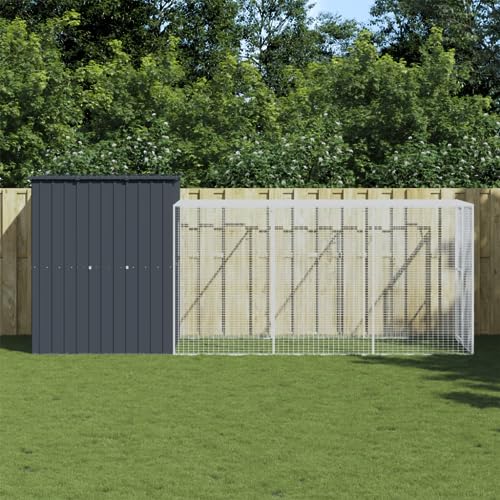 HOMEELIKE H¨¹hnerk?fig mit Auslauf Anthrazit 165x455x181 cm Stahl Verzinkt HOMEELIKE H¨¹hnerk?fig mit Auslauf Anthrazit 165x455x181 cm Stahl Verzinkt von HOMEELIKE