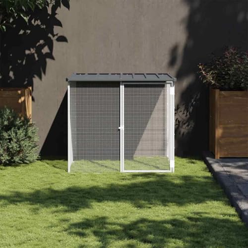 HOMEELIKE H¡§1hnerk?fig mit Dach Anthrazit 103x98x90 cm Verzinkter Stahl HOMEELIKE H¡§1hnerk?fig mit Dach Anthrazit 103x98x90 cm Verzinkter Stahl von HOMEELIKE
