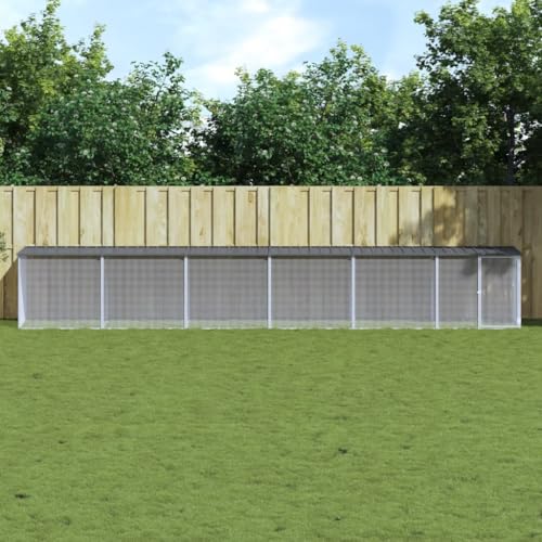 HOMEELIKE H¨¹hnerk?fig mit Dach Anthrazit 603x98x90 cm Verzinkter Stahl HOMEELIKE H¨¹hnerk?fig mit Dach Anthrazit 603x98x90 cm Verzinkter Stahl von HOMEELIKE