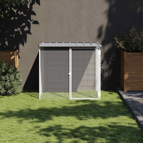 HOMEELIKE H¡§1hnerk?fig mit Dach Hellgrau 103x98x90 cm Verzinkter Stahl HOMEELIKE H¡§1hnerk?fig mit Dach Hellgrau 103x98x90 cm Verzinkter Stahl von HOMEELIKE