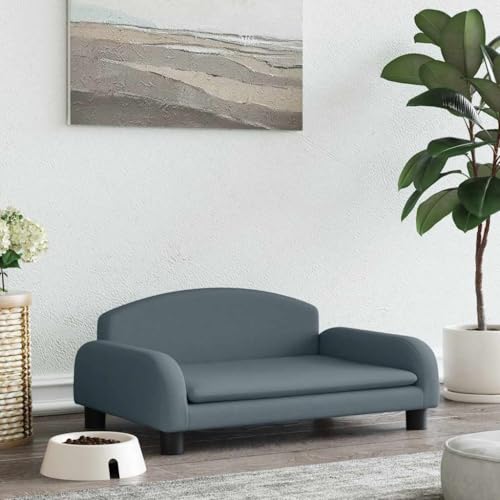 HOMEELIKE Hundebett Dunkelgrau 70x45x30 cm Stoff von HOMEELIKE
