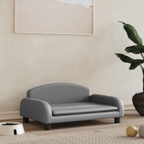 HOMEELIKE Hundebett Grau 70x45x30 cm Kunstleder HOMEELIKE Hundebett Grau 70x45x30 cm Kunstleder von HOMEELIKE