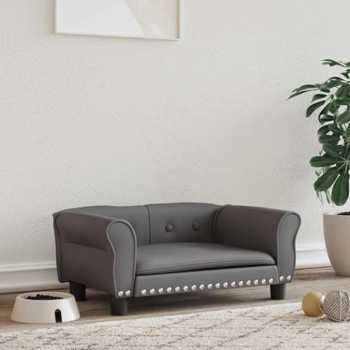 HOMEELIKE Hundebett Grau 70x45x30 cm Kunstleder HOMEELIKE Hundebett Grau 70x45x30 cm Kunstleder von HOMEELIKE