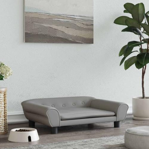 HOMEELIKE Hundebett Hellgrau 70x48x22 cm Samt HOMEELIKE Hundebett Hellgrau 70x48x22 cm Samt von HOMEELIKE