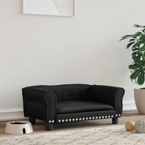 HOMEELIKE Hundebett Schwarz 70x45x30 cm Kunstleder HOMEELIKE Hundebett Schwarz 70x45x30 cm Kunstleder von HOMEELIKE