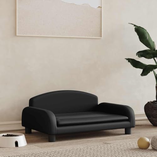 HOMEELIKE Hundebett Schwarz 70x45x30 cm Kunstleder HOMEELIKE Hundebett Schwarz 70x45x30 cm Kunstleder von HOMEELIKE