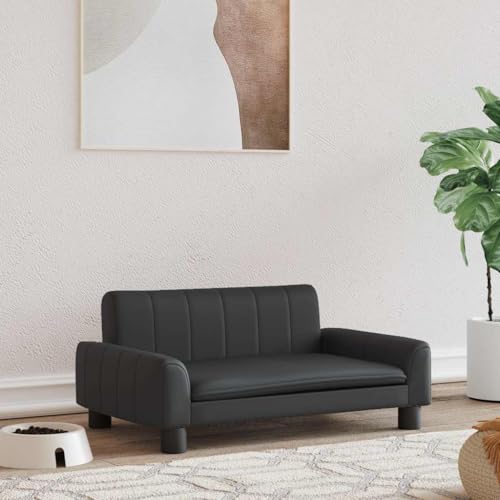 HOMEELIKE Hundebett Schwarz 70x45x30 cm Kunstleder HOMEELIKE Hundebett Schwarz 70x45x30 cm Kunstleder von HOMEELIKE