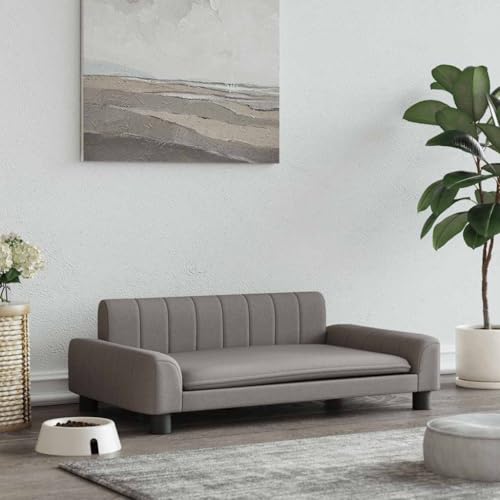 HOMEELIKE Hundebett Taupe 90x53x30 cm Stoff HOMEELIKE Hundebett Taupe 90x53x30 cm Stoff von HOMEELIKE