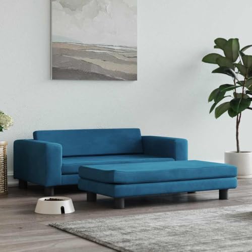 HOMEELIKE Hundebett mit Verl?ngerung Blau 100x50x30 cm Samt HOMEELIKE Hundebett mit Verl?ngerung Blau 100x50x30 cm Samt von HOMEELIKE