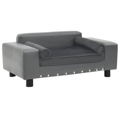 HOMEELIKE Hundesofa Grau 81x43x31 cm Pl¡§1sch und Kunstleder HOMEELIKE Hundesofa Grau 81x43x31 cm Pl¡§1sch und Kunstleder von HOMEELIKE