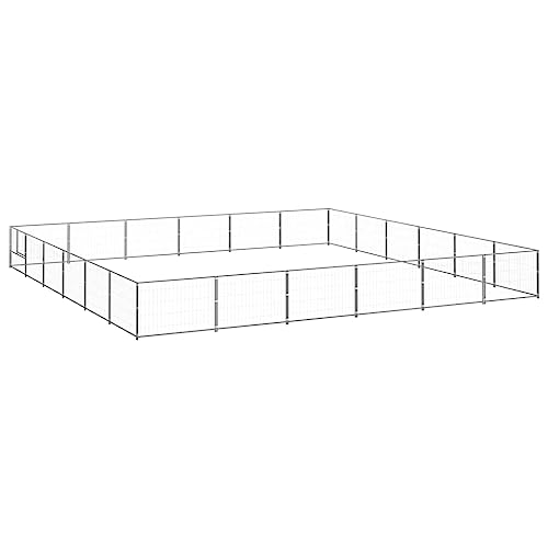 HOMEELIKE Hundezwinger Silbern 36 m2 Stahl HOMEELIKE Hundezwinger Silbern 36 m2 Stahl von HOMEELIKE