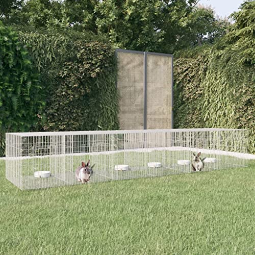 HOMEELIKE Kaninchenk?fig 6 Paneele 327x79x54 cm Verzinktes Eisen HOMEELIKE Kaninchenk?fig 6 Paneele 327x79x54 cm Verzinktes Eisen von HOMEELIKE