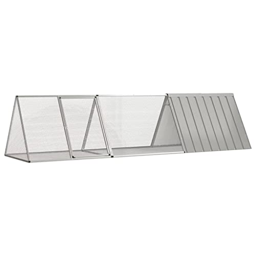 HOMEELIKE Kaninchenk?fig Grau 302,5x80,5x71 cm Verzinkter Stahl HOMEELIKE Kaninchenk?fig Grau 302,5x80,5x71 cm Verzinkter Stahl von HOMEELIKE