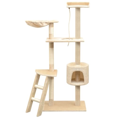 HOMEELIKE Katzen-Kratzbaum Sisal 150 cm Beige HOMEELIKE Katzen-Kratzbaum Sisal 150 cm Beige von HOMEELIKE