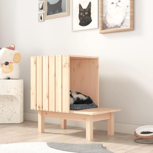 HOMEELIKE Katzenhaus 60x36x60 cm Massivholz Kiefer HOMEELIKE Katzenhaus 60x36x60 cm Massivholz Kiefer von HOMEELIKE