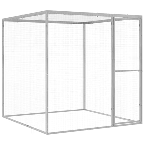 HOMEELIKE Katzenk?fig 1,5x1,5x1,5 m Verzinkter Stahl HOMEELIKE Katzenk?fig 1,5x1,5x1,5 m Verzinkter Stahl von HOMEELIKE