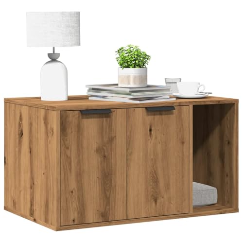 HOMEELIKE Katzenklo Artisan-Eiche 80x50x45 cm Holzwerkstoff HOMEELIKE Katzenklo Artisan-Eiche 80x50x45 cm Holzwerkstoff von HOMEELIKE