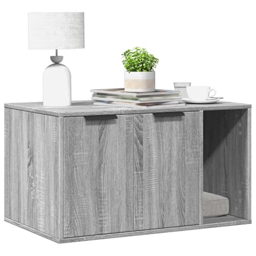 HOMEELIKE Katzenklo Grau Sonoma 80x50x45 cm Holzwerkstoff HOMEELIKE Katzenklo Grau Sonoma 80x50x45 cm Holzwerkstoff von HOMEELIKE
