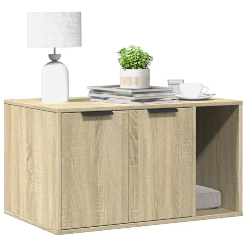 HOMEELIKE Katzenklo Sonoma Eiche 80x50x45 cm Holzwerkstoff HOMEELIKE Katzenklo Sonoma Eiche 80x50x45 cm Holzwerkstoff von HOMEELIKE